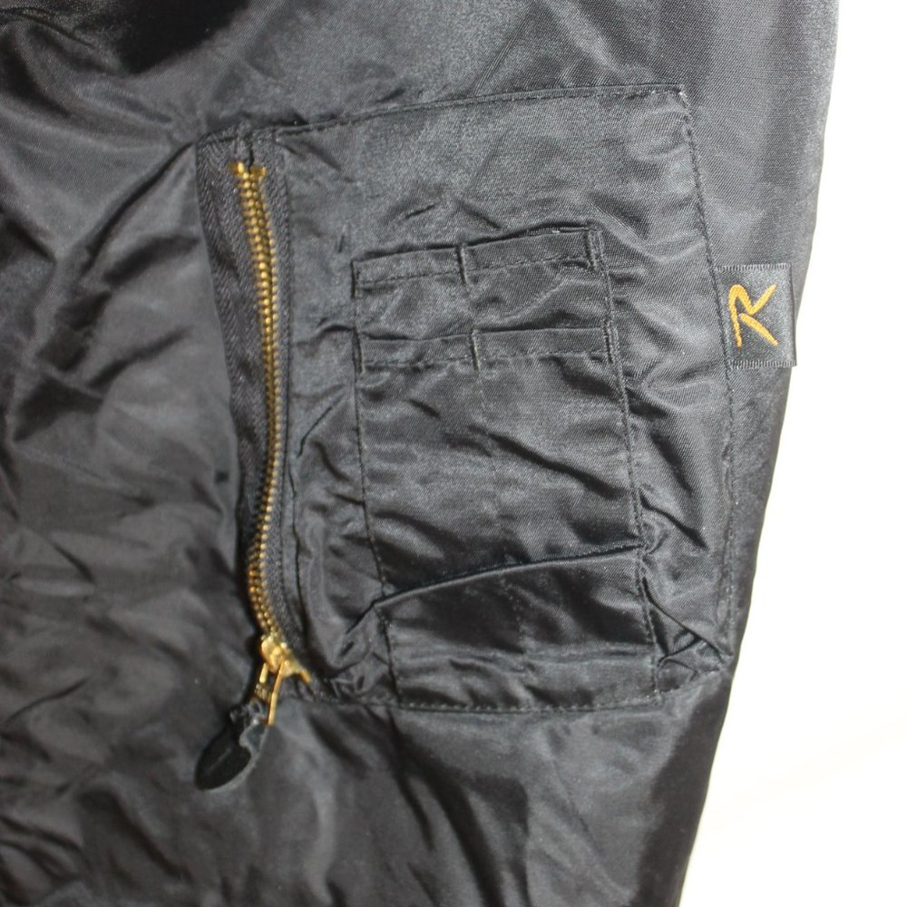 Rothco Reversible Intermediate Flyers Flight Bomber Jacket Mens 2XL Black USAF - Picture 4 of 13